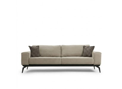 Trīssēdvietīgais auduma dīvāns Polster sofa Beige Sofa Modernais audums 3 sēdvietu dīvāns