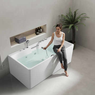 Peldēšanāšanas vanna ar masāžu, vanna, luksusa vannas, vannas, atpūta ar rokturiem 150x80
