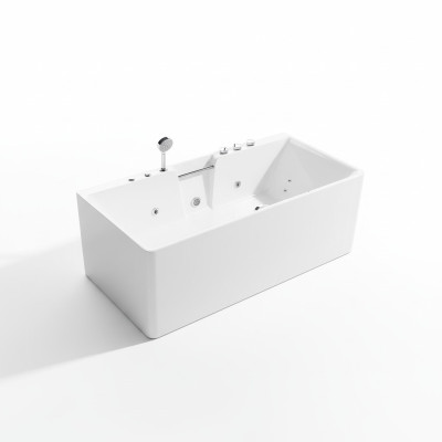 Wirbelwanne Iekštelpu burbulvanna mājas spa balta vanna Relaksēšanās
