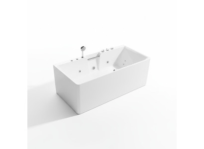 Wirbelwanne Iekštelpu burbulvanna mājas spa balta vanna Relaksēšanās