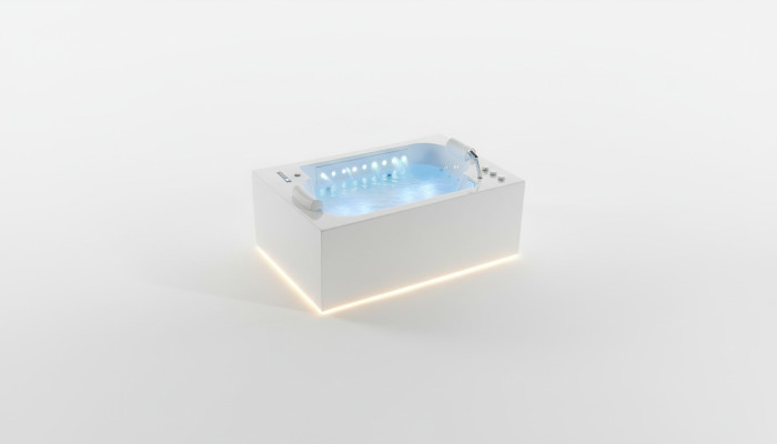 Vannas vanna  iekštelpu virpojošā vanna Spa vanna ar LED apgaismojumu 180x120