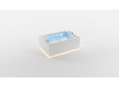 Vannas vanna  iekštelpu virpojošā vanna Spa vanna ar LED apgaismojumu 180x120