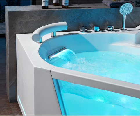 Stūra vanna  vanna Whirlpool Spa Iekštelpu vanna Whirlpool vannas