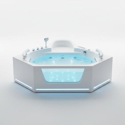 Stūra vanna  vanna Whirlpool Spa Iekštelpu vanna Whirlpool vannas