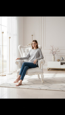 Krēsls Balts Dzīvokļa Istaba Tekstils Dizains Chesterfield Itāļu Stils