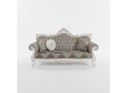 Klasiska sofa ar Chesterfield dizainu dzīvojamā telpā Pelēks dzīvojamā telpa