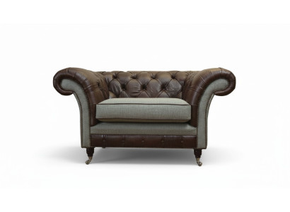 Chesterfield ausklaides krēsls pelēka sofa komplekts krēsls dīvāns ādas dīvāns jauns