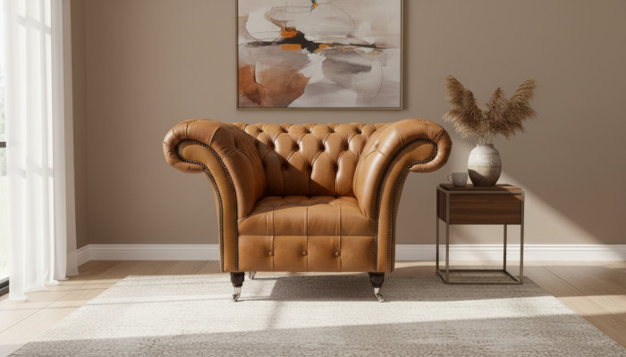 Krēsla austiņu krēsls Ar tikšanos audums Luksusa dzīvojamā istaba Klasika Chesterfield