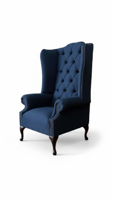 Chesterfield auskaru krēsla atpūtas krēsls krēsla polster suga tekstils 1 sēdvieta