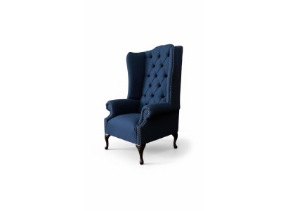 Chesterfield auskaru krēsla atpūtas krēsls krēsla polster suga tekstils 1 sēdvieta