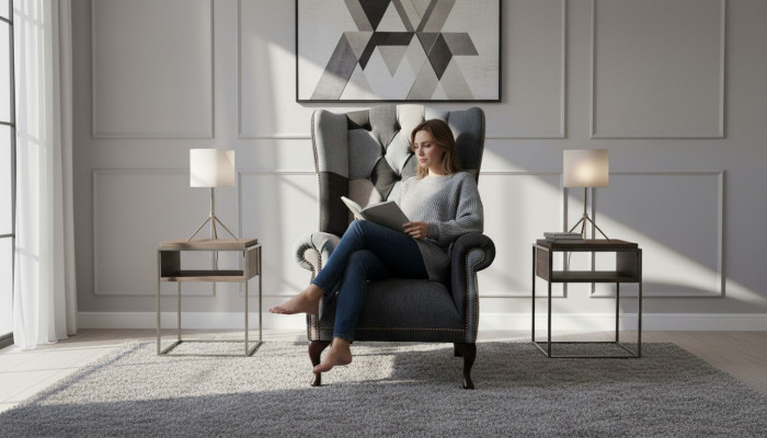 Ohrensessel Chesterfield Sofa Dīvāns Polster 1 Sēdeklis Foto Sofās Tekstils