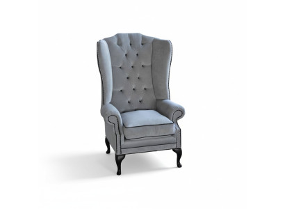 Ohrensessel Chesterfield 1 Sitzer Dīvāns Tekstila Polster Sofa Couch Jauns