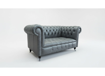 Chesterfield Dīvāns Dīvāns Polster Sofas Klasiskais 2-vietīgs pārklājums no ādas