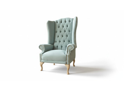 Auskari krēsls dizaina audums baltā krēslā Chesterfield tekstils jauns