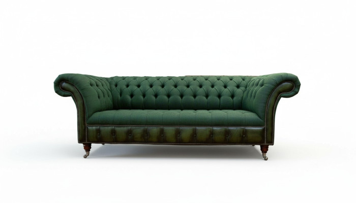 Chesterfield Sofa 3 sēdvietu dīvāns Polster audums āda dīvāns audums jauns