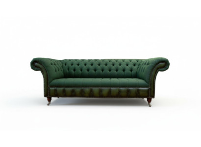 Chesterfield Sofa 3 sēdvietu dīvāns Polster audums āda dīvāns audums jauns