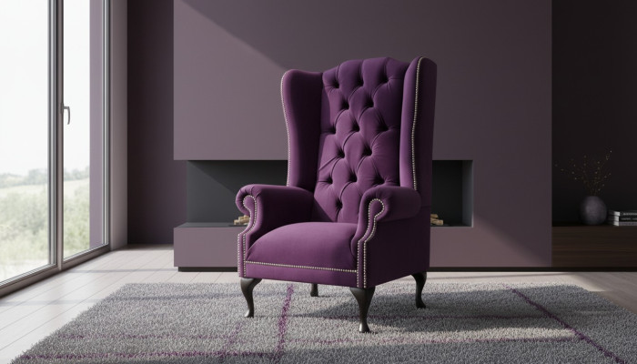 Atslējkrēsls, krēsls, dizaina polsterējums, dīvāns, sofa, Chesterfield, tekstils, jauns