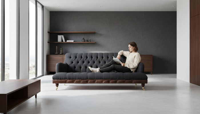 Trisvietīgais luksusa dīvāns Moderns sēdekļi Sofas istabas Mēbeles audums Jauns