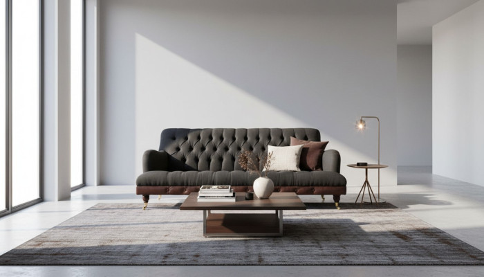 Trisvietīgais luksusa dīvāns Moderns sēdekļi Sofas istabas Mēbeles audums Jauns