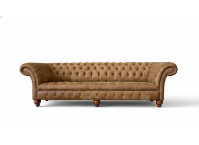 Dīvāns 4 vietām Chesterfield pārklājs dzīvojamā istaba dizains luksus koks jauns