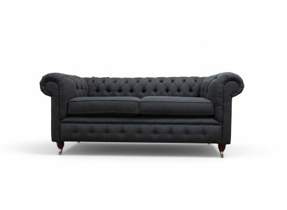 Chesterfield Dīvāns Polster Mēbeles Divvietīgais Dīvāns Dīvāni Audums Pelēks