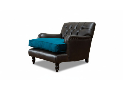 Chesterfield krēsls dīvāns 1 vieta Dīvāns Polster Sofa Ādas pelēka