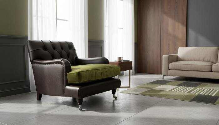 Chesterfield krēsla dizains, polsteris, dīvāns, Chesterfield ādas.