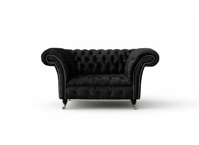 Chesterfield krēsla dizains svīta delna melnz auditorijas tekstila audums lounge