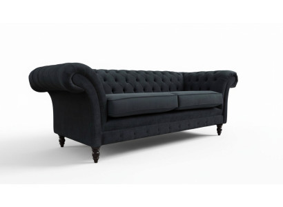 Chesterfield Roze Jaunais Trimēra Auduma Dizains Dīvāns Polster Sofa Jauns
