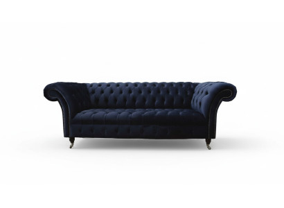 Luksusa divdeva zila auduma krēslsofa Stil Couch dīvāni Couchen mēbeles
