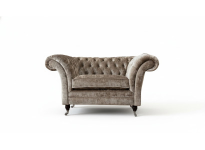 Dizaina Chesterfield krēsls 1-vietīga sofa Polster Luxus tekstila sofā.