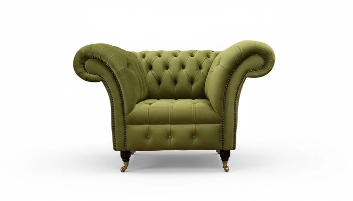 Chesterfield dizaina krēsla dīvāns polsteris luksusa tekstils dīvāni vienvietīgs
