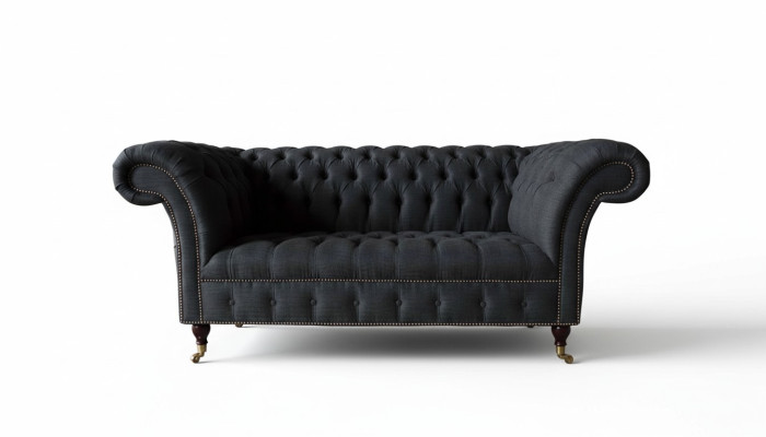Dizain Chesterfield auduma dīvāns gultas dīvāns 2 vietas apdare tekstila audums Jauns