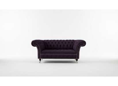 Sēdeklis Polster Sofas Jauna Sofa 2 vietas dizains Chesterfield audums dīvāns