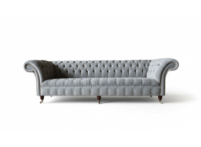 Chesterfield dizaina dīvāns 4 vietīgs dīvāns polsterējums luksusa tekstils dīvāni