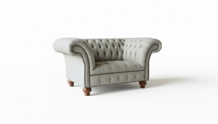 Chesterfield vienvietīgā dīvāna krēsls dīvāns mēbeles apdare audums audums