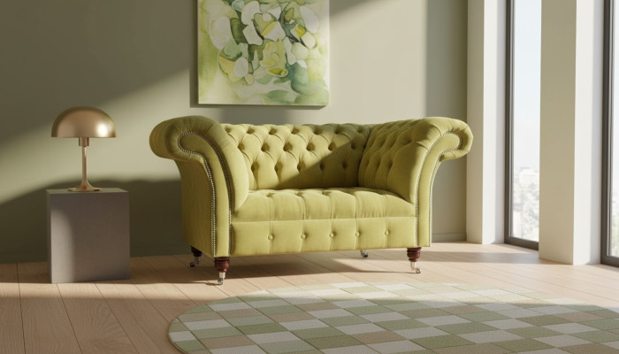 Chesterfield krēsls tekstila dizaina dīvāns audums dīvāns mīkstajiem audumiem pelēks jauns