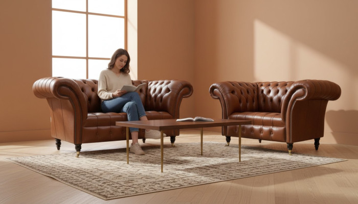 Chesterfield dizaina auduma dīvāns krēsls 1,5 sēdvietu polstermēbeles lounge