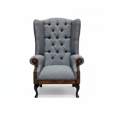 Akmeņkrēsla - Chesterfield krēsla - dīvāna vieta 1 vieta Pelēks Audums Tekstils Jauns