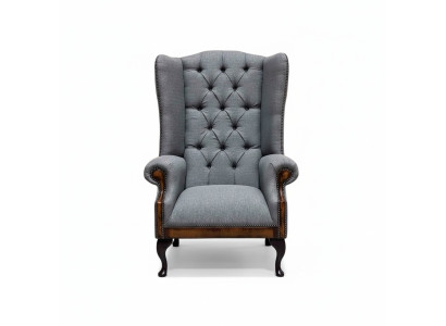 Akmeņkrēsla - Chesterfield krēsla - dīvāna vieta 1 vieta Pelēks Audums Tekstils Jauns