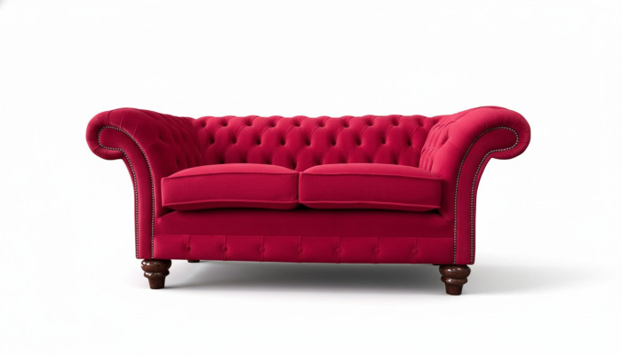 Moderns tekstiļa dīvāns 2 sēdvietas dīvāns ar polsterējumu, luksusa dīvāni Chesterfield.