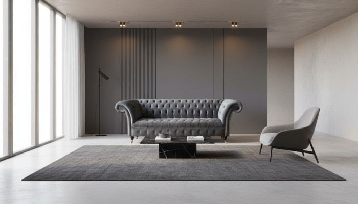 Chesterfield 3 sēdvietu dizaina dīvāns Polster Sofas Couchen tekstila trīsvietīgs