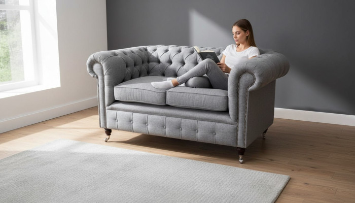 Chesterfield biroja mēbeles iekārtas dīvāni kanapē 2 vietas aud) Griestveida.