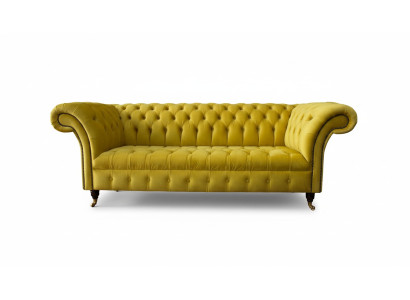 Chesterfield 3 sēdvietu mīkstā sofa, stila dīvāns, auduma dīvāns, jauns sofa.