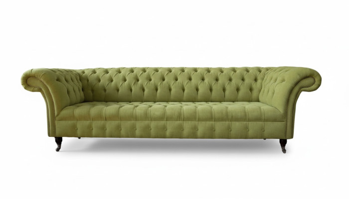 Chesterfield Grün Dīvāns Sofa Polster 4 Sēdvietas Dīvāni Sēžamie Dīvāni Jauns