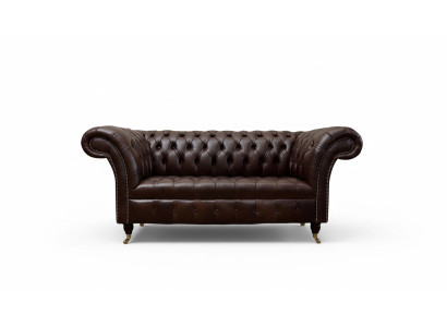 Sēdētspēja Dīvāns Chesterfield Polster Dīvāns 2-vietīgais Āda Tekstils Lounge Jauns