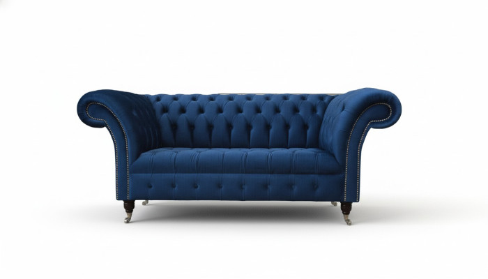 Angļu stilā Chesterfield biroja mēbeles komplekts dīvāns 2 vietas Royalblue