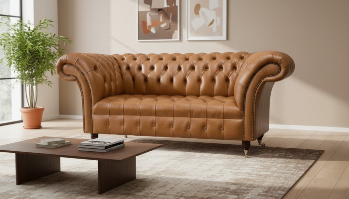 Chesterfield auduma dīvāns, auduma dīvāns biroja mēbeles angļu stils.
