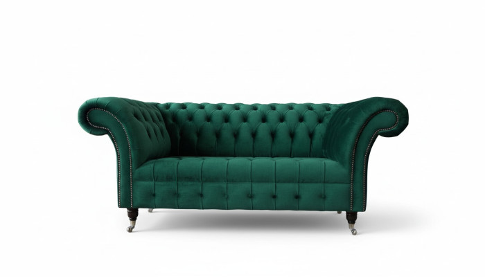 Chesterfield divvietīgā sofa 2-vietīgā dizaina sofa pārklājumi modernai sēdeklim audums