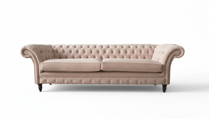 Rozā četru vietu dīvāns, mēbeles, liels dīvāns, sofa 245 cm jauns